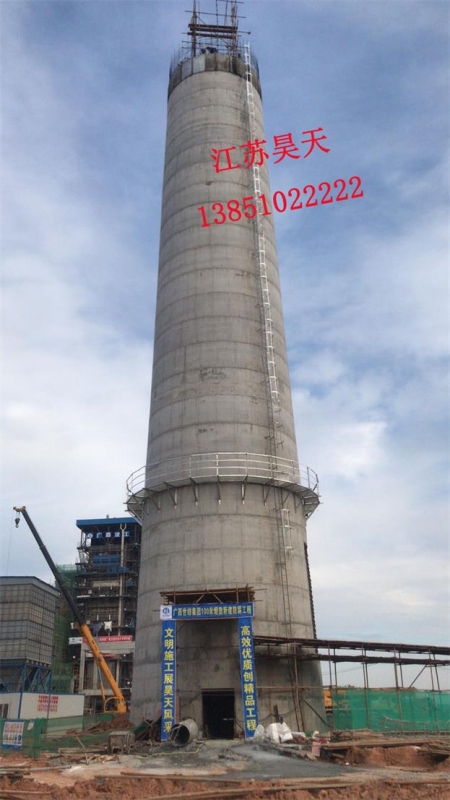 热烈祝贺公司广西100米烟囱新建防腐项目顺利实施